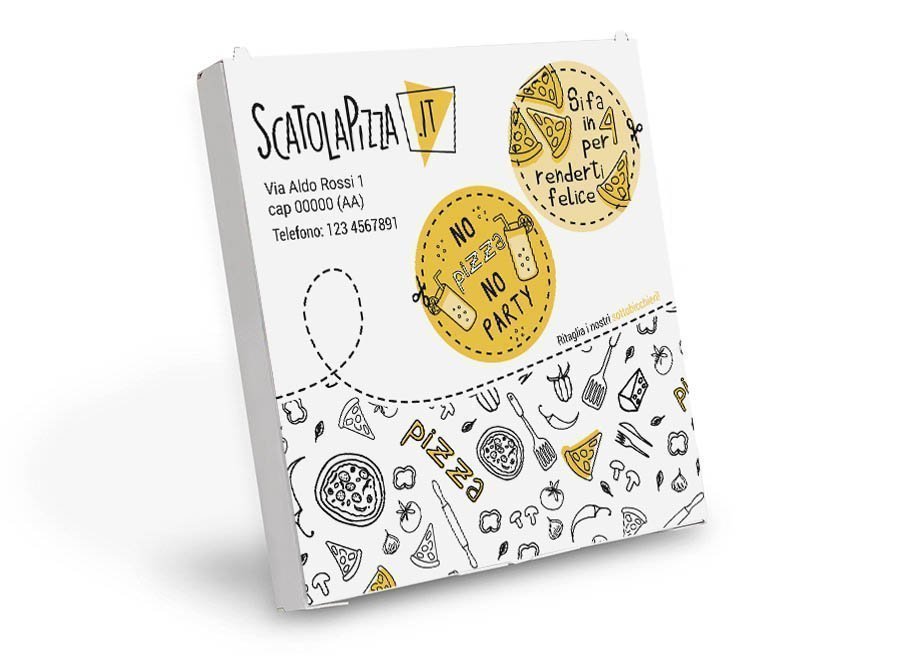 Scatola pizza personalizzabile Layout D