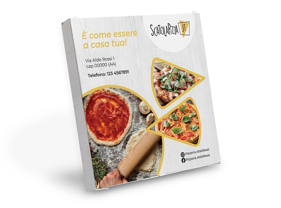 Scatola pizza personalizzabile Layout A